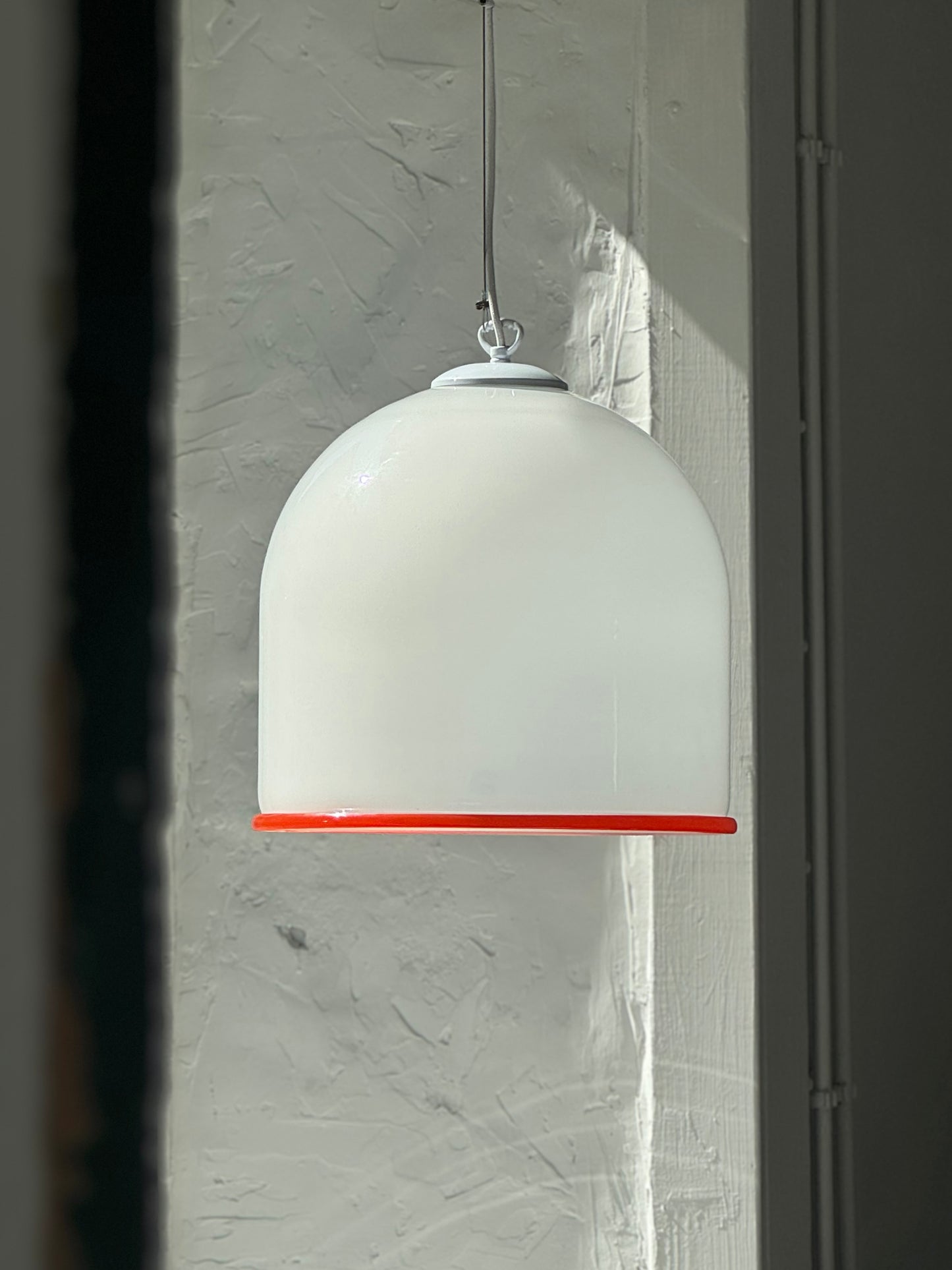 Vintage Murano Pendel - Rød Kant