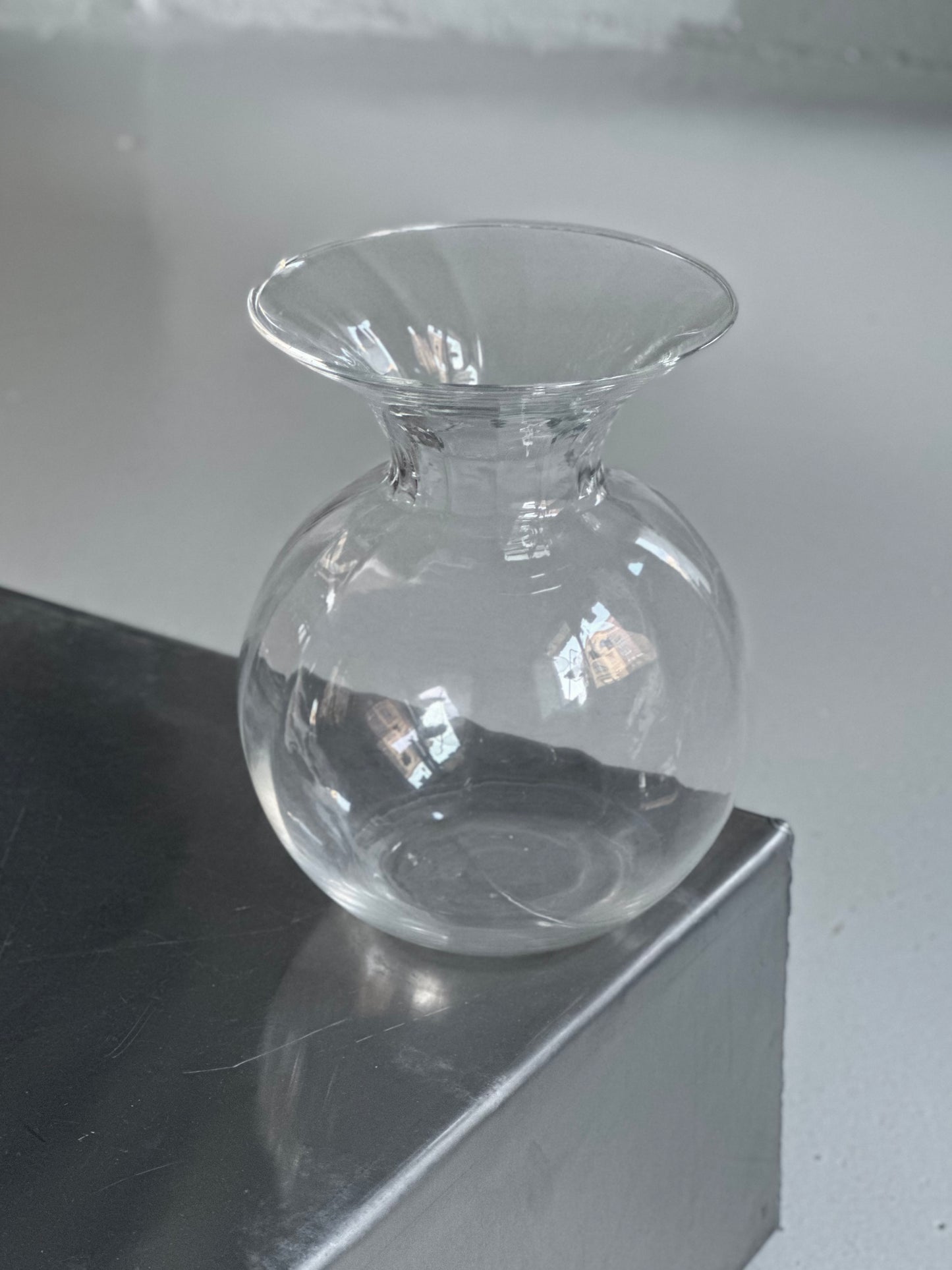 Italiensk Glas Vase m. Paneler