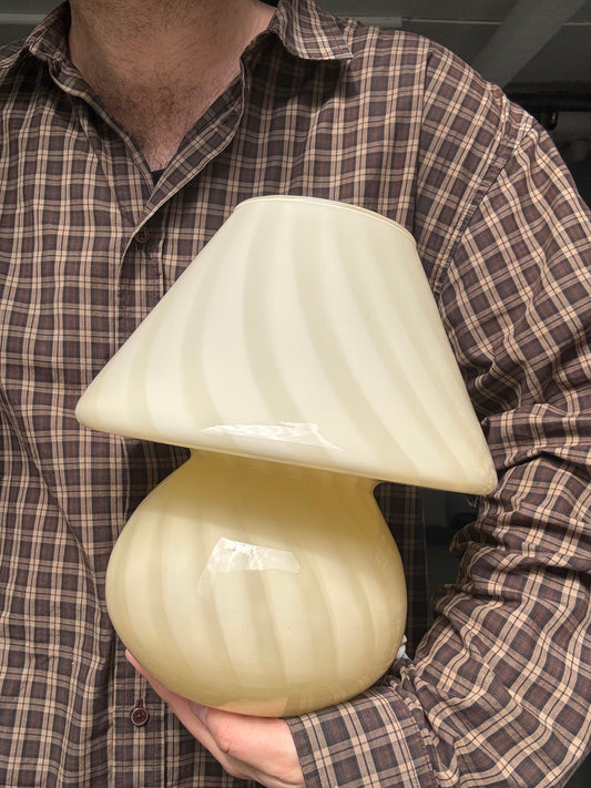 Vintage Murano Mushroom Bordlampe - Lysegul