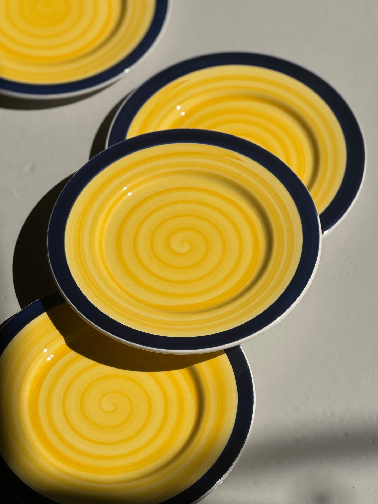 Swirl Tallerkener Gul/Blå