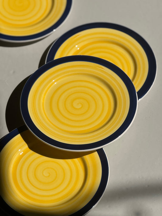 Swirl Tallerkener Gul/Blå