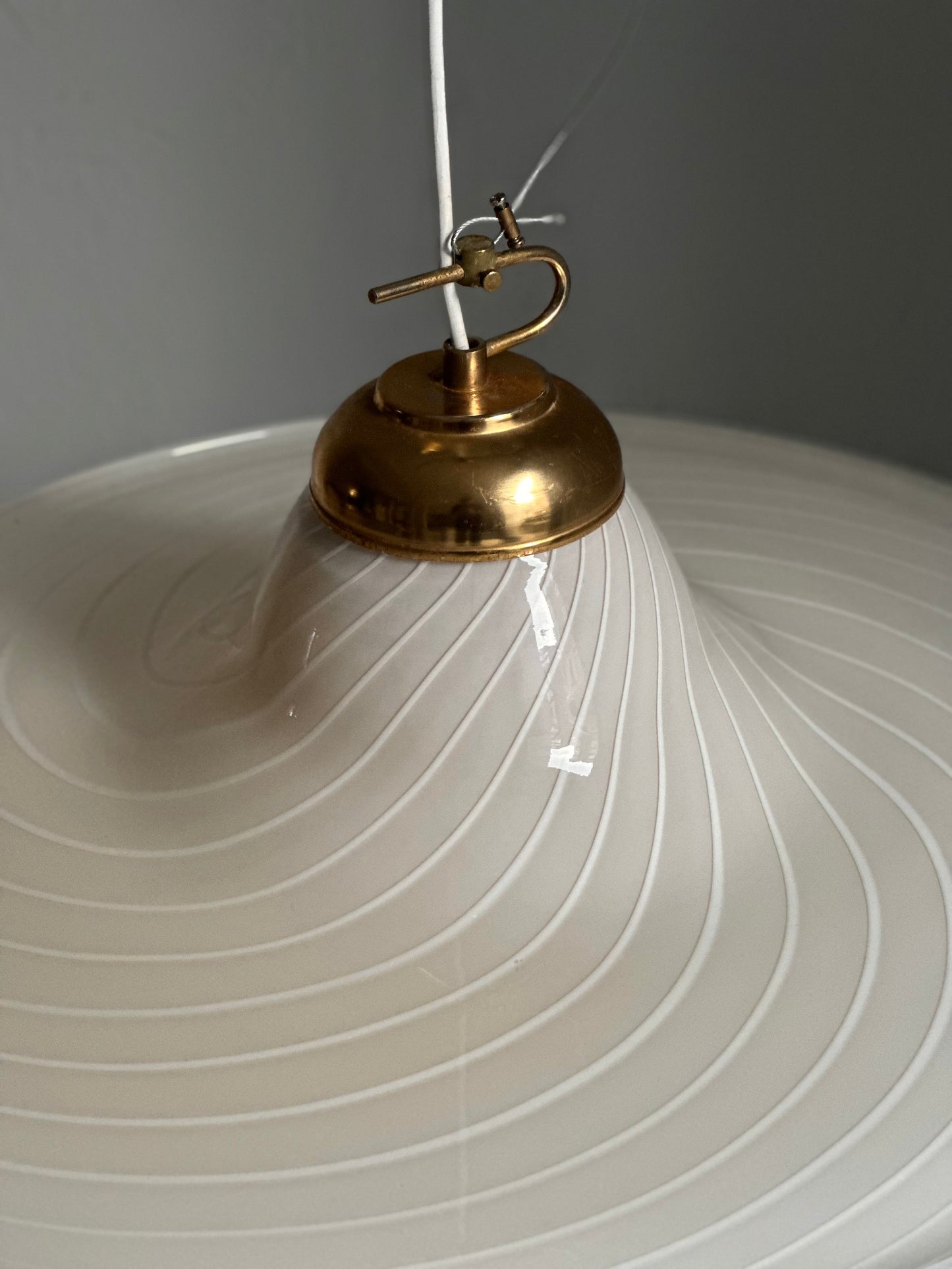 Cremefarvet Vintage Murano Pendel