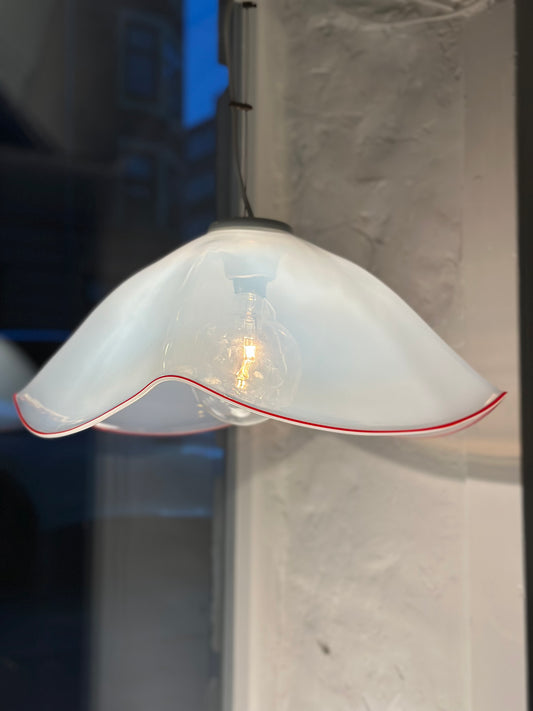 Vintage Murano Pendel - Rød Kant