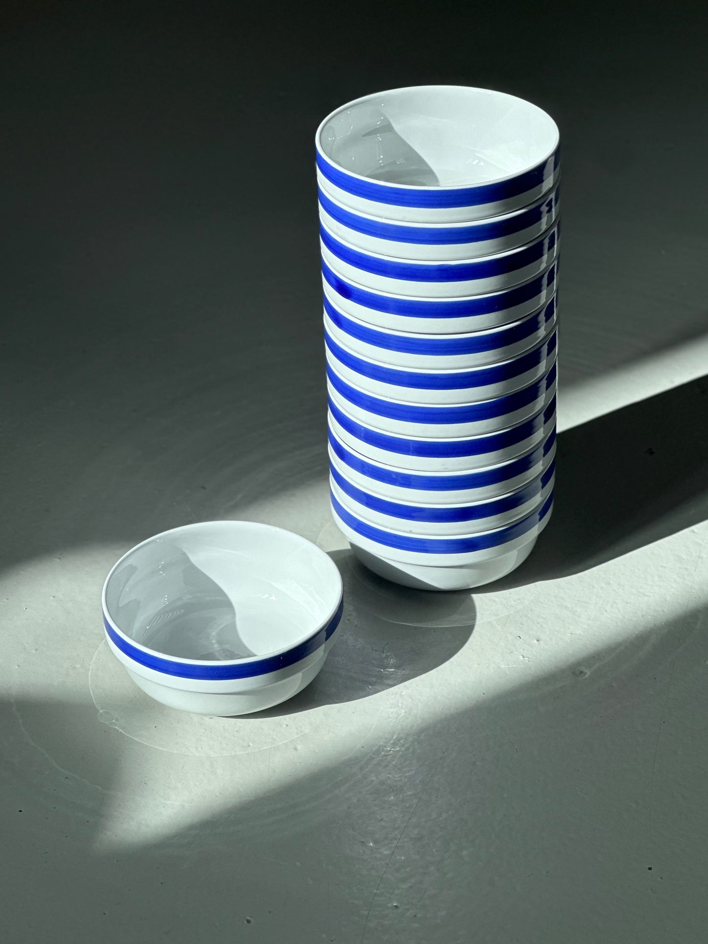 Vintage Bistro Stel - Blå Tyk Kant