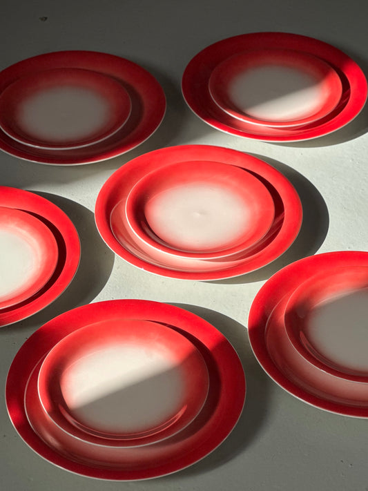 Røde Fade Tallerkener