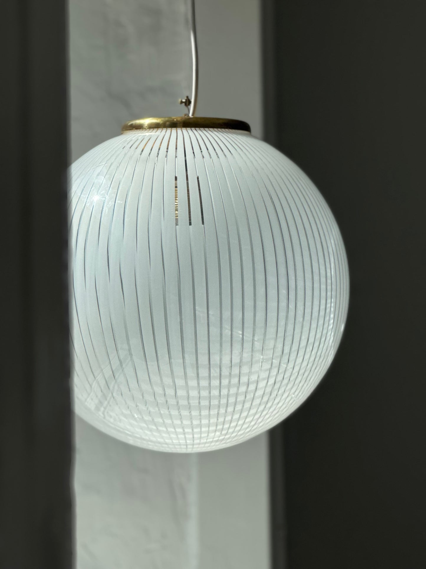 Stribet Vintage Murano Pendel