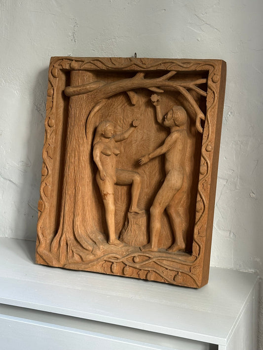 ADAM AND EVE - Relief I Træ