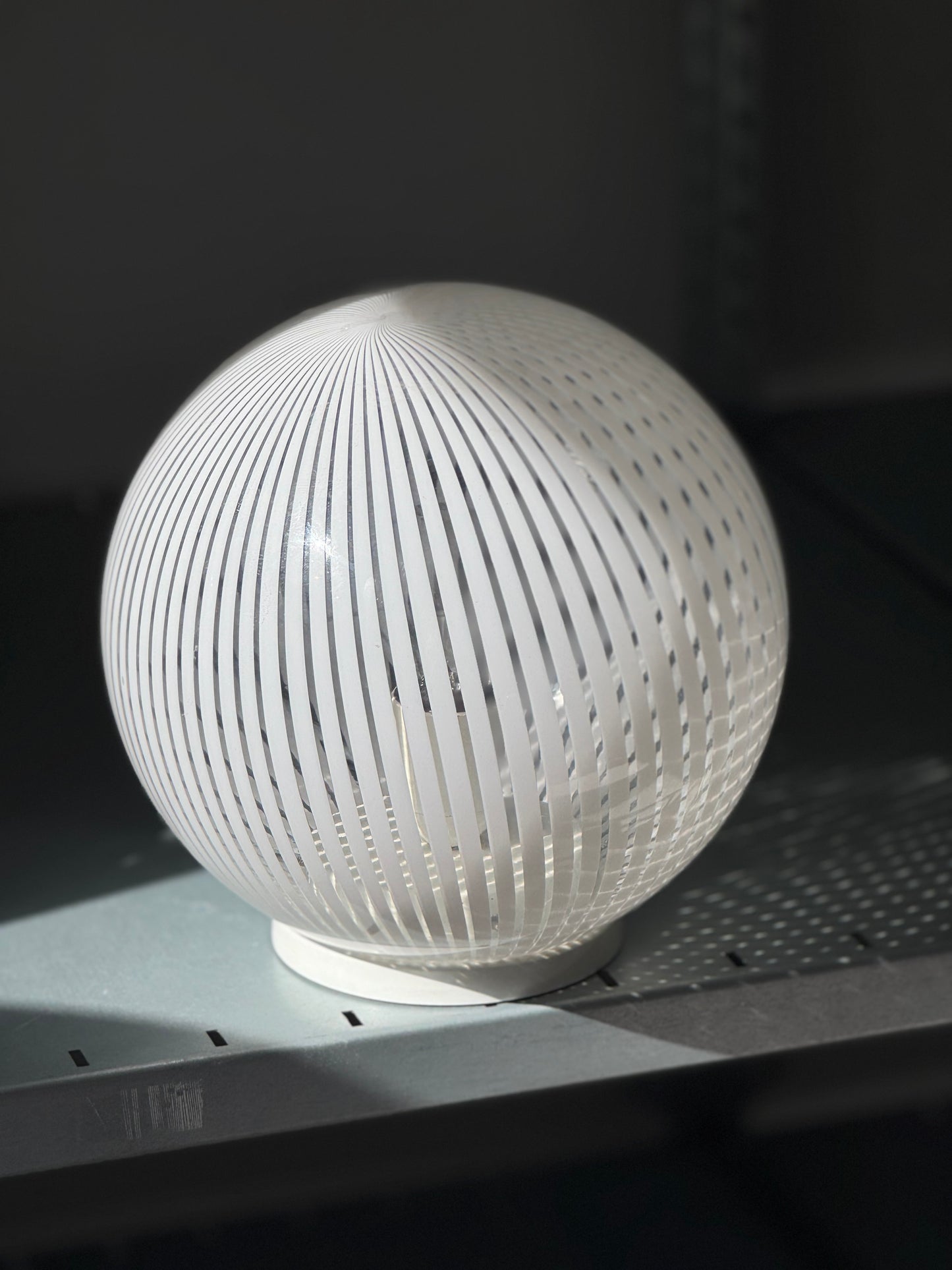 Stribet Vintage Murano Bordlampe