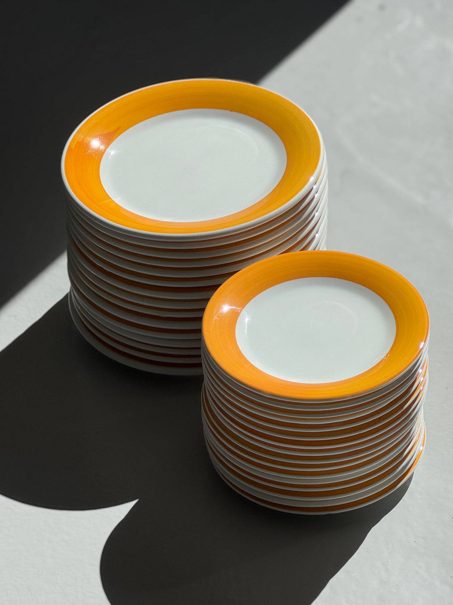Italienske Vintage Tallerkener - Orange