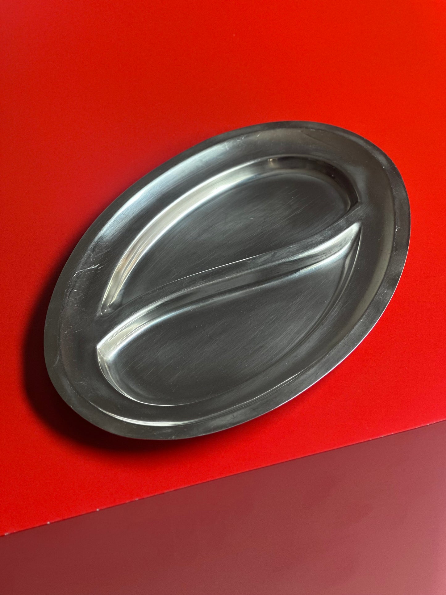 Italiensk Vintage Stål Fad #4