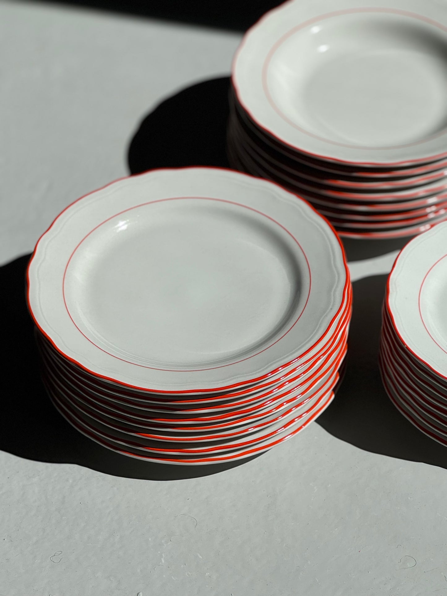 Vintage Bistro Tallerkener - Rød