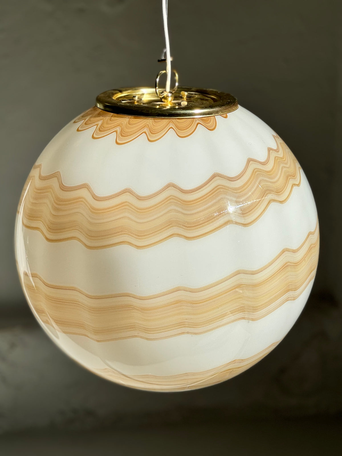 Vintage Murano Caramel Swirl Pendler