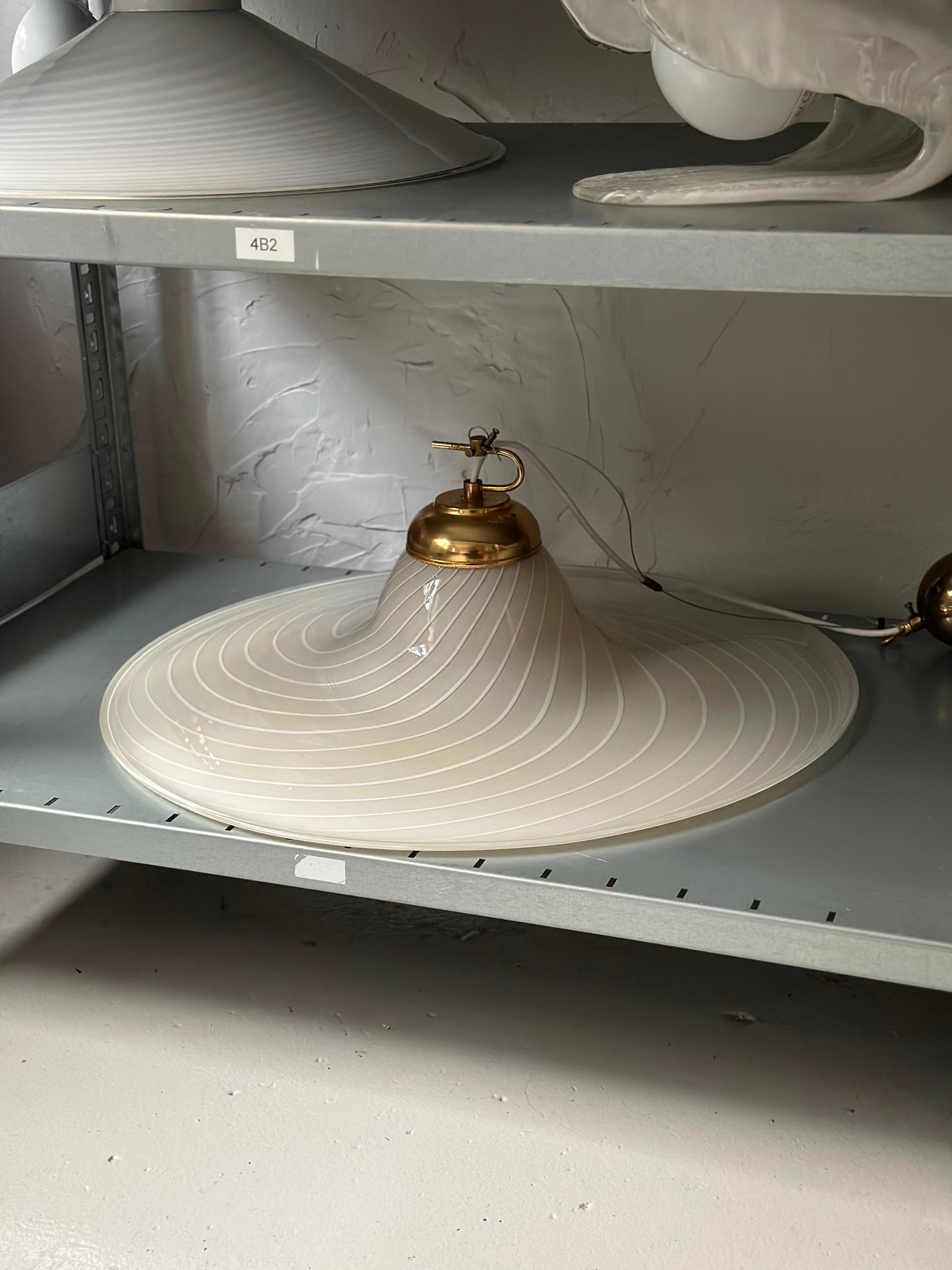 Cremefarvet Vintage Murano Pendel