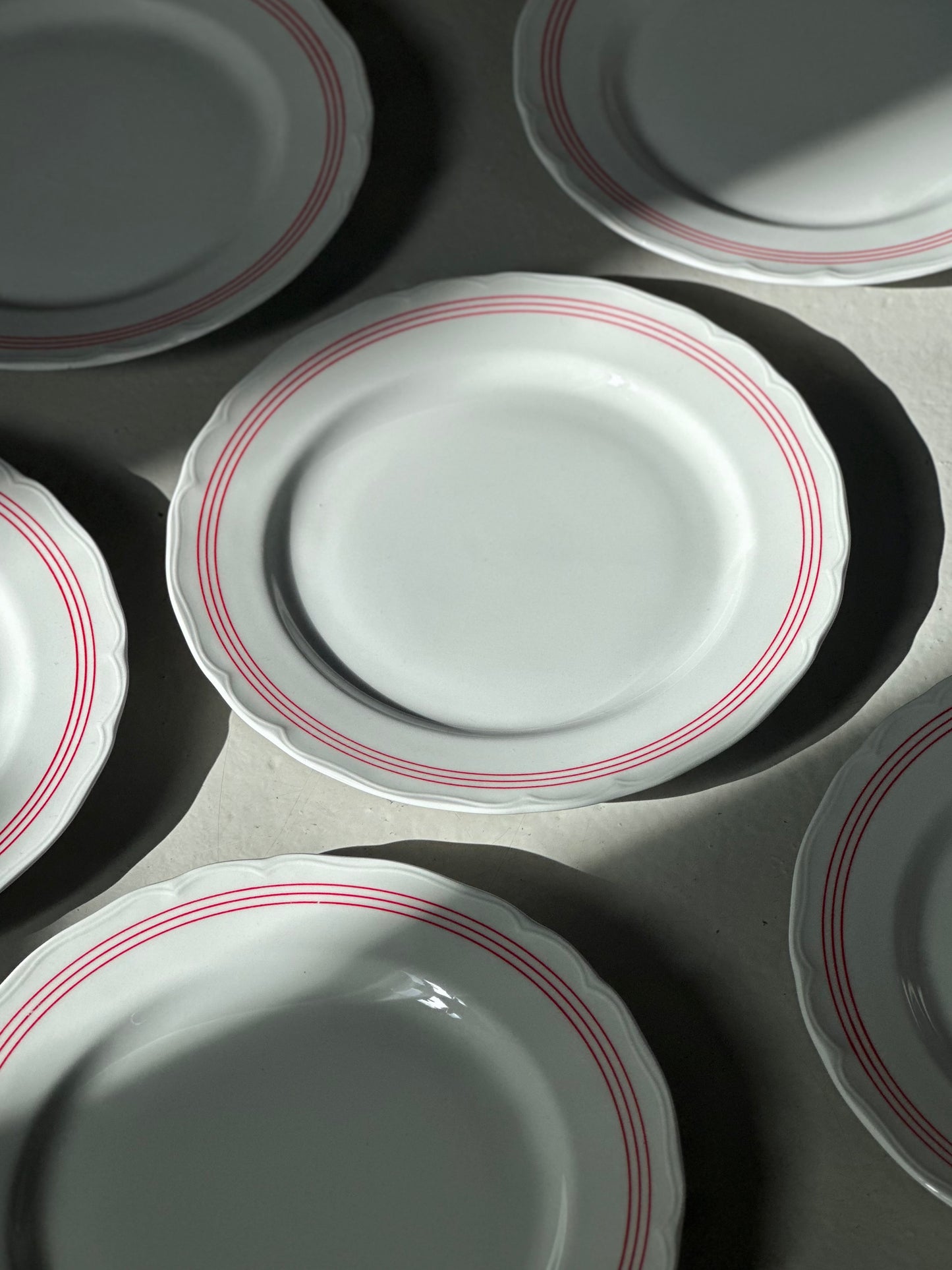 Vintage Bistro Stel - Triple Rød Kant