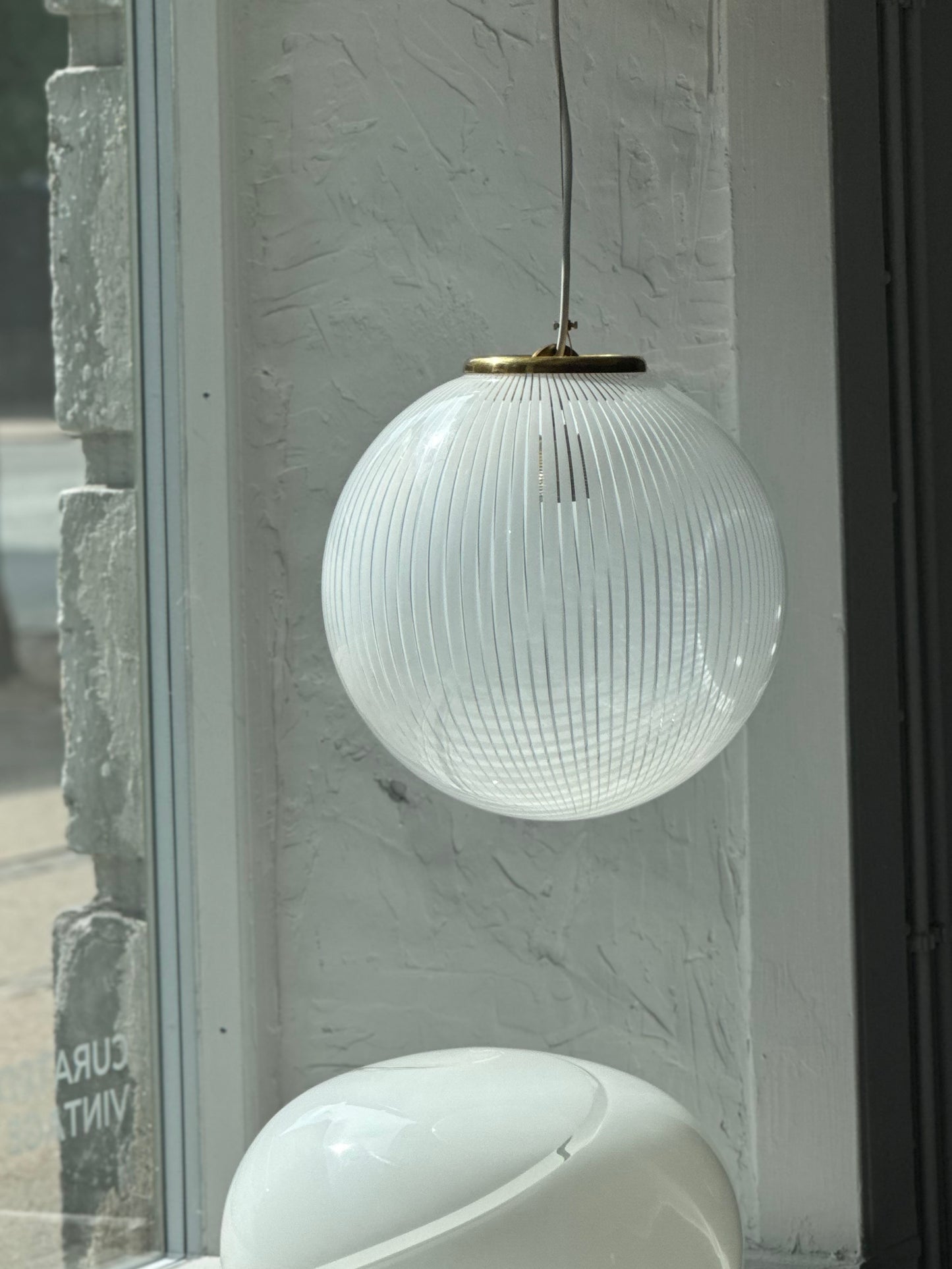Stribet Vintage Murano Pendel