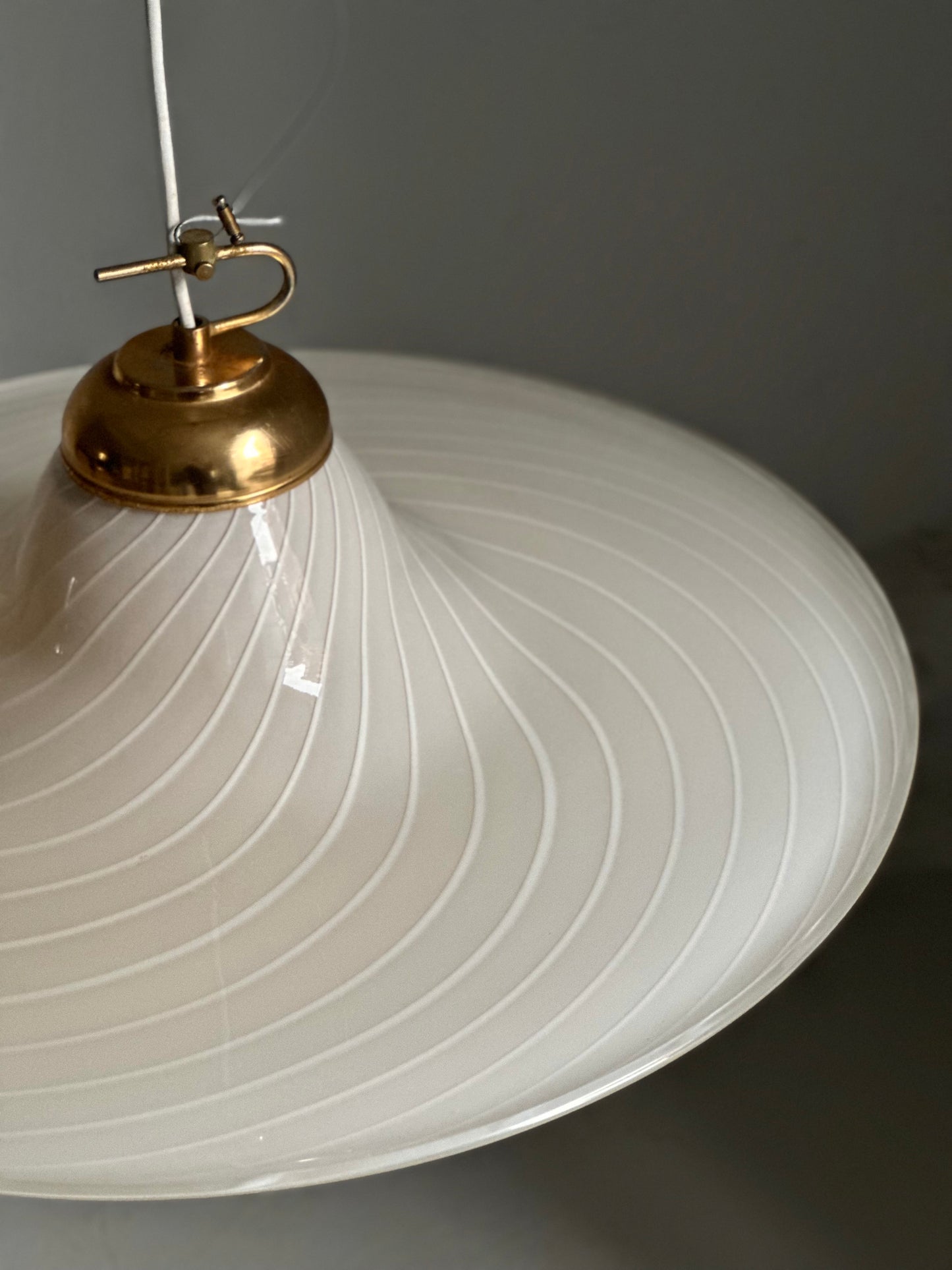 Cremefarvet Vintage Murano Pendel