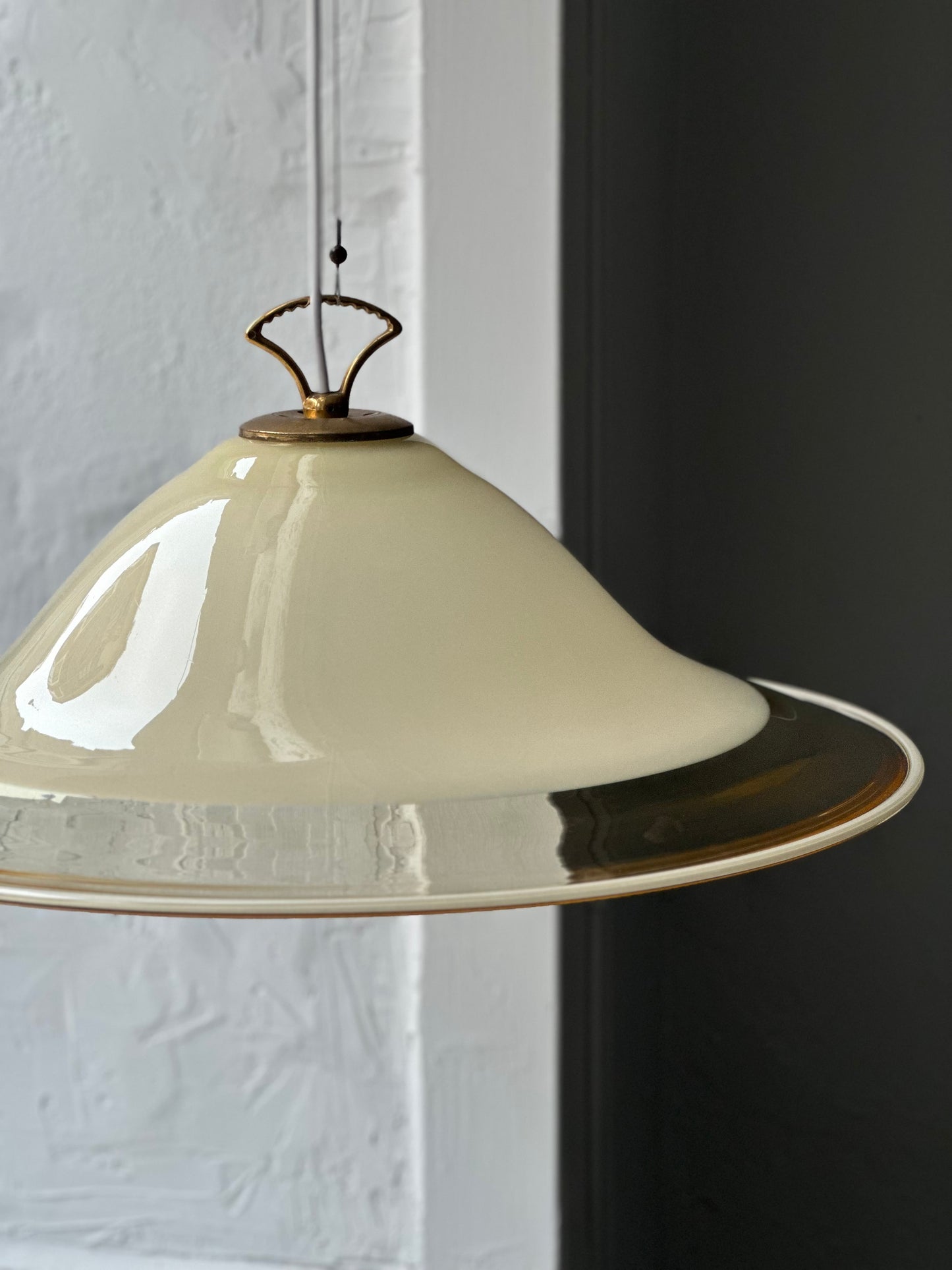 Vintage Murano Pendel - Creme